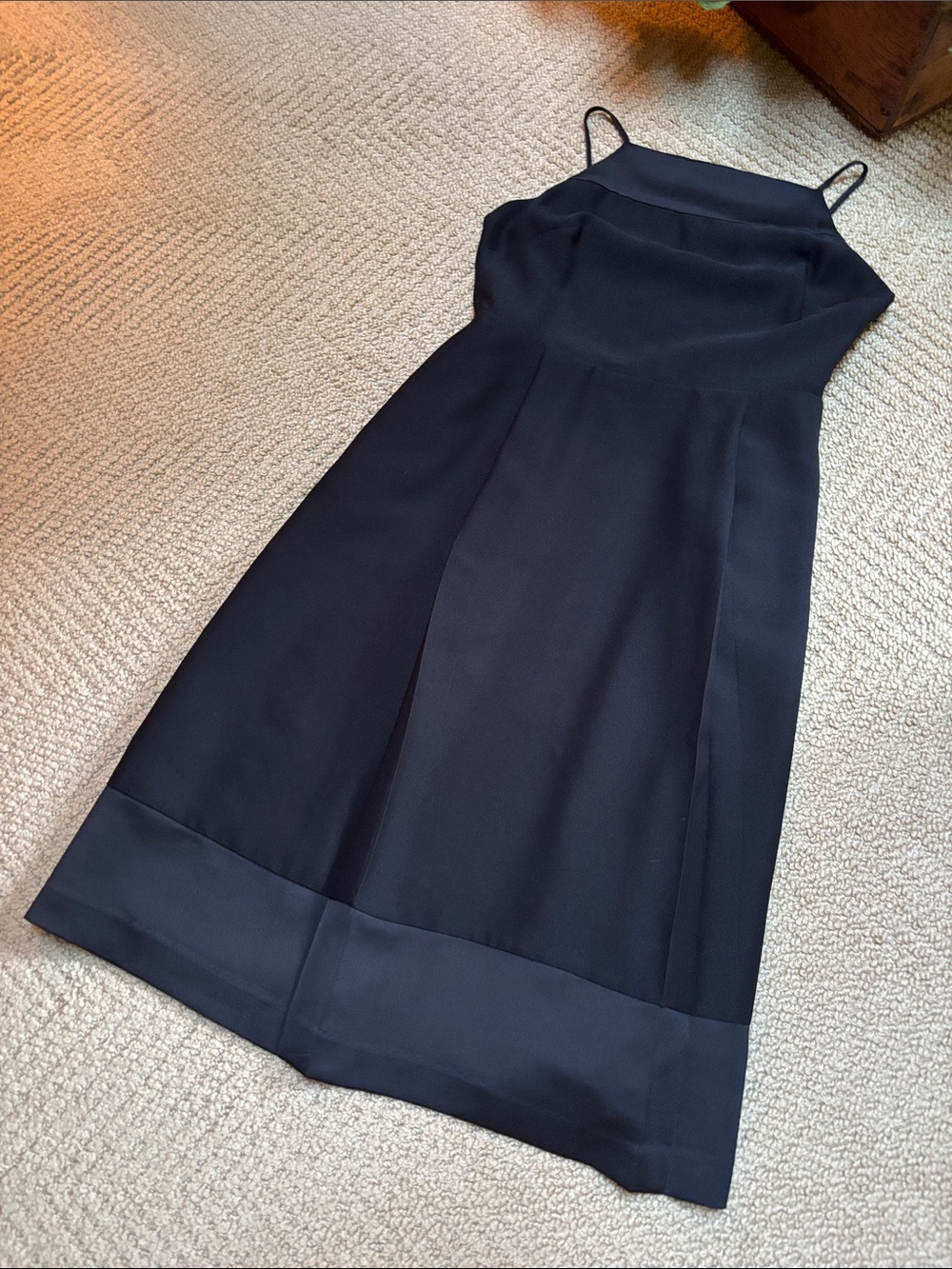 Banana Republic Black Spaghetti-Strap Midi Dress